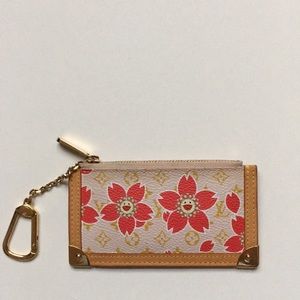 Auth Rare LV Murakami cherry blossom cles pouch